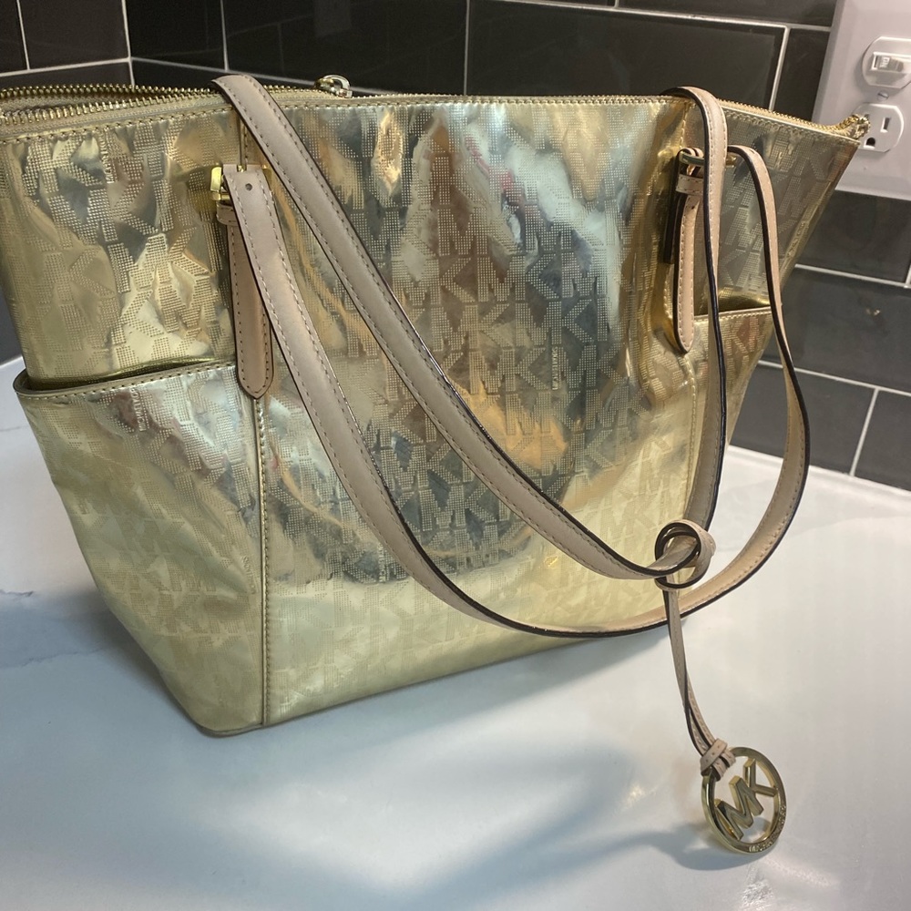 Gold Michael Kors Tote